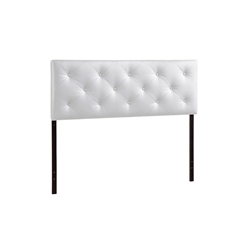 Baxton Studio Baltimore Modern and Contemporary King White Faux Leather Upholstered Headboard